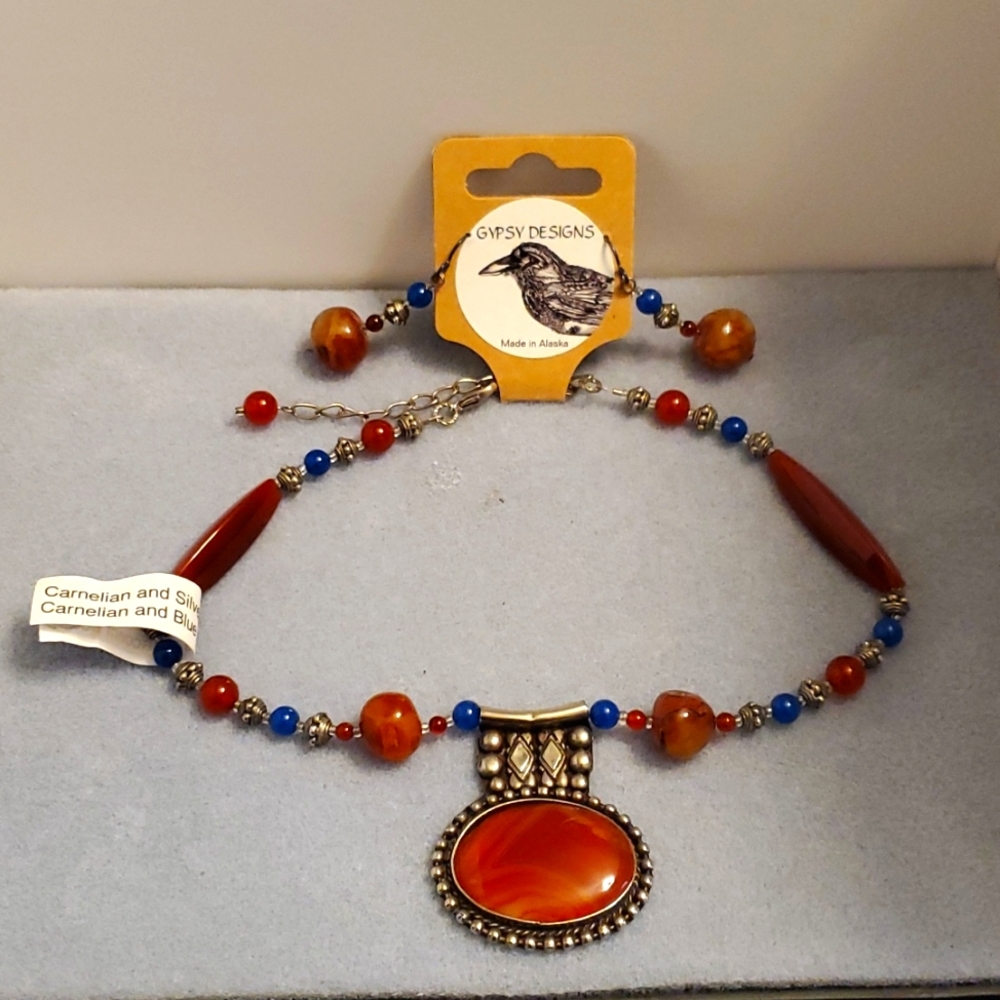 Necklace and earring set. Handmade, one of a kind.